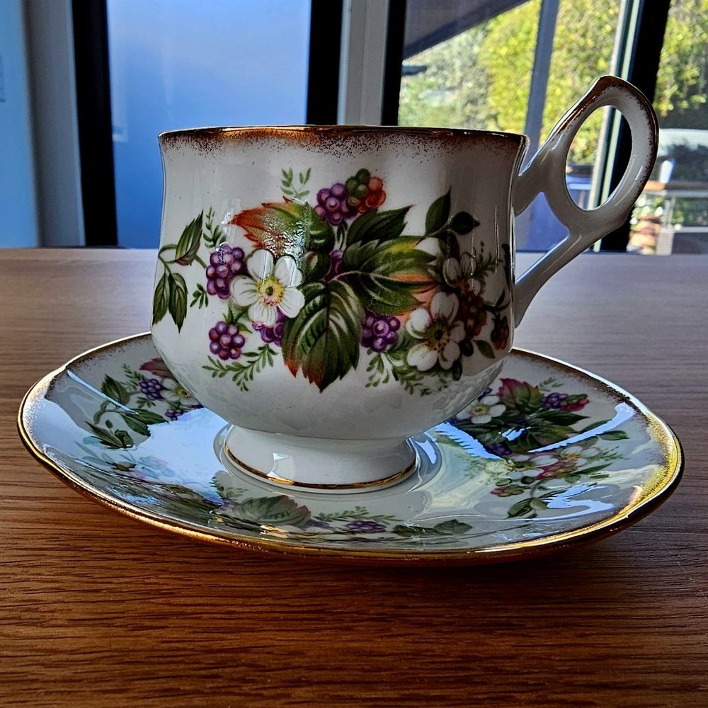 Rosina Wildflowers Vintage Teacup and Saucer